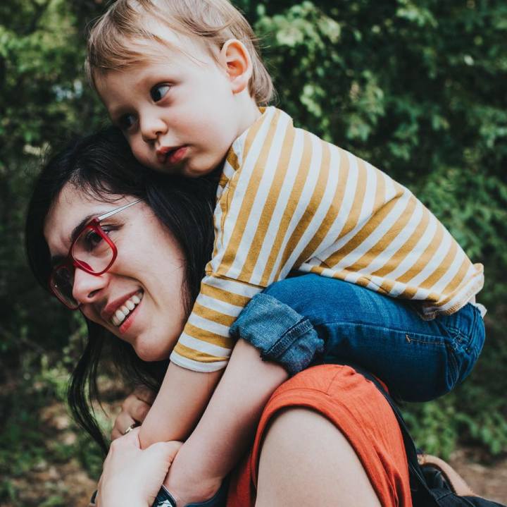 Chiara Doveri mit Sohn